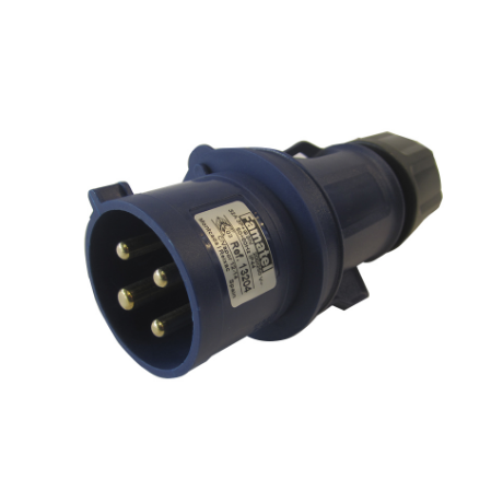 Clavija 32Amp 3P+T IP44 Famatel Azul