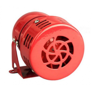 Mini Sirena 110V Metálico Rojo