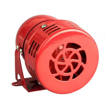 Mini Sirena 110V Metálico Rojo