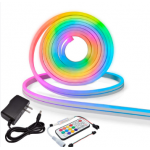 CINTA LED NEON 12v RGB COMPLETA incluye Adaptador 5 Amp