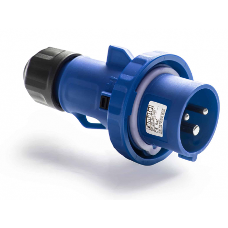 CLAVIJA 16 AMP 2P+T AZUL FAMATEL