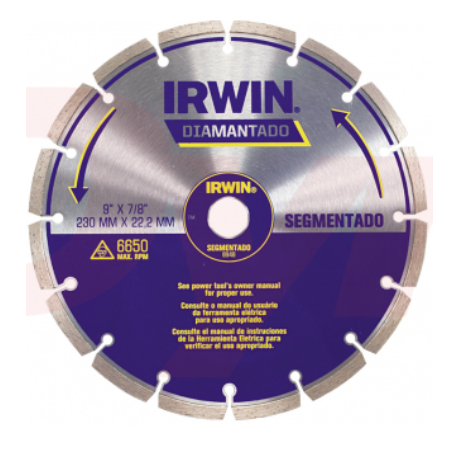 Disco Diamantado Segmentado 9" irwin