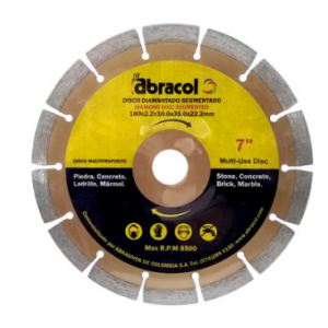 Disco Diamantado Segmentado 7" Abracol