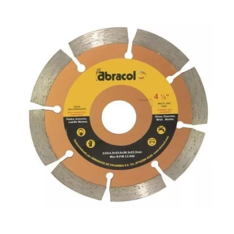 Disco Diamantado Segmentado 4" Abracol
