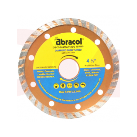 Disco Diamantado Segmentado 4" Abracol