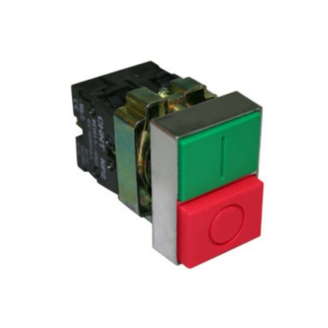 Pulsador Doble Cuadrado ROJO-VERDE