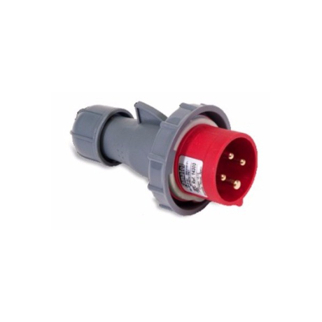 Clavija 32Amp 3P+T IP67 Famatel Roja
